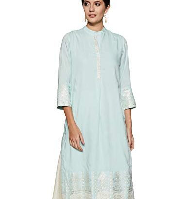 BIBA Women YARNDYED Mix and Match(Summer S14711_Aqua Blue_32) dress material - Bailly - Premium Dress Materials for Every Occasion
