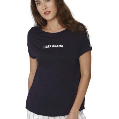 Vero Moda Women's Regular fit T-Shirt (2054128001_Navy Blazer XS) dress material - Bailly - Premium Dress Materials for Every Occasion