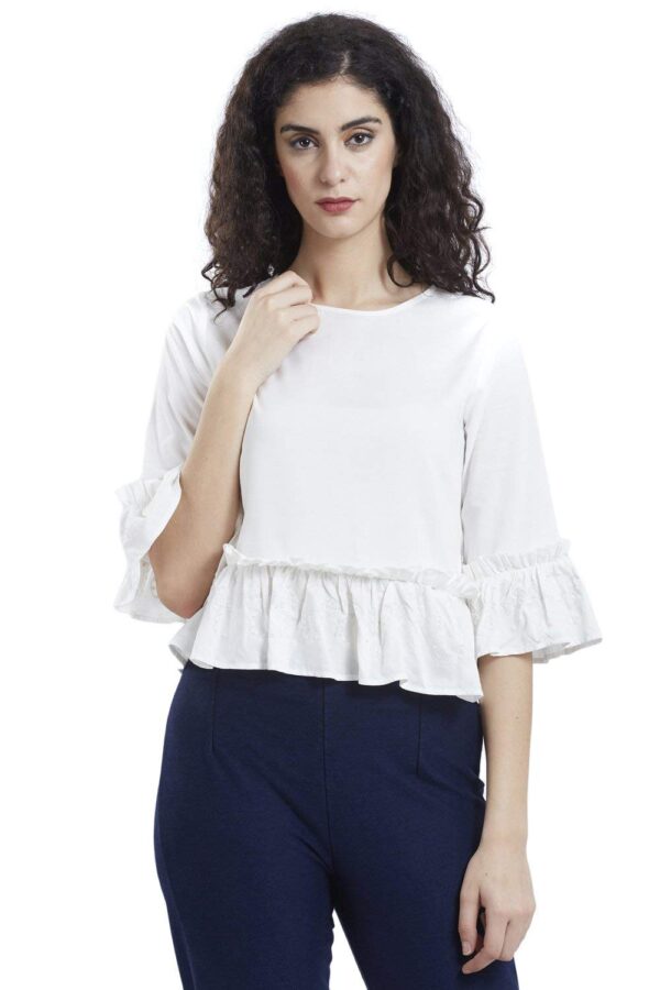 BIBA Women Solid Mix and Match(Indie MI15013_White_32) dress material - Bailly - Premium Dress Materials for Every Occasion