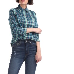 Aeropostale Women's Regular fit Shirt (AE1004840178_Blue S) dress material - Bailly - Premium Dress Materials for Every Occasion