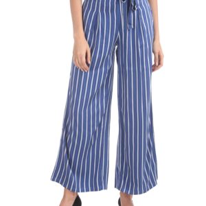US Polo Association Women's Trouser Suit (UWTR0683_True Navy_32) dress material - Bailly - Premium Dress Materials for Every Occasion