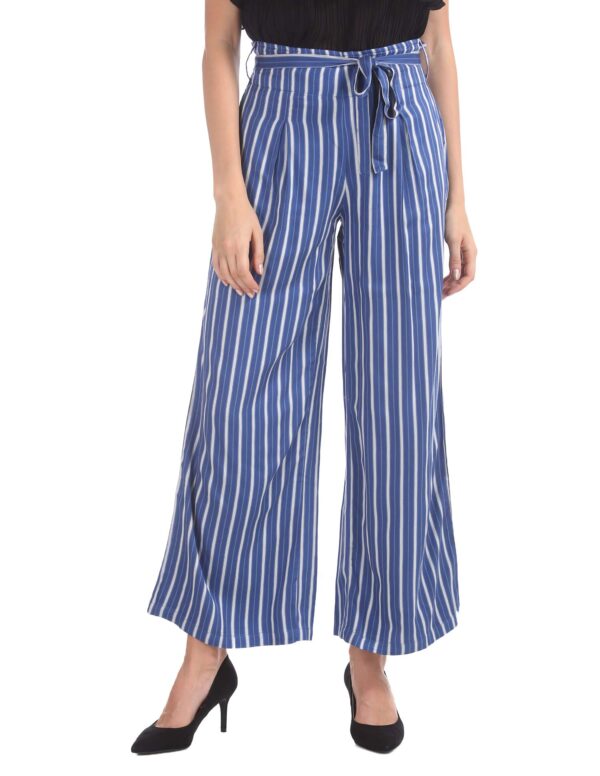 US Polo Association Women's Trouser Suit (UWTR0683_True Navy_32) dress material - Bailly - Premium Dress Materials for Every Occasion
