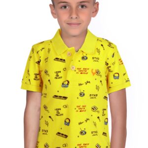 Allen Solly Junior Boys Floral Regular fit Polo (ABTS31901828, Yellow, 7-8 Years) dress material - Bailly - Premium Dress Materials for Every Occasion