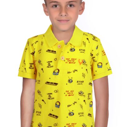 Allen Solly Junior Boys Floral Regular fit Polo (ABTS31901828, Yellow, 7-8 Years) dress material - Bailly - Premium Dress Materials for Every Occasion