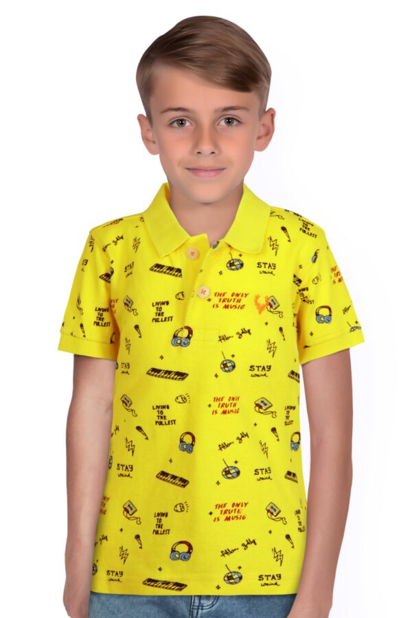 Allen Solly Junior Boys Floral Regular fit Polo (ABTS31901828, Yellow, 7-8 Years) dress material - Bailly - Premium Dress Materials for Every Occasion