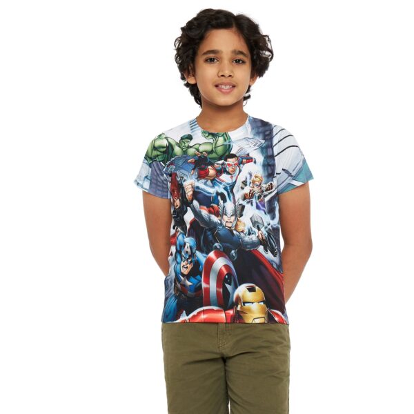 Marvel Avengers Boys' Animal Print Regular Fit T-Shirt (DMA0007_Multicolour_11-12Y) dress material - Bailly - Premium Dress Materials for Every Occasion