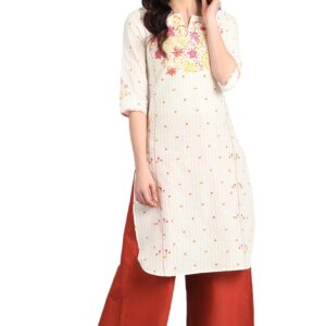 W for Woman Women's Pants (19FEW60234-211554_Red_M (10)) dress material - Bailly - Premium Dress Materials for Every Occasion