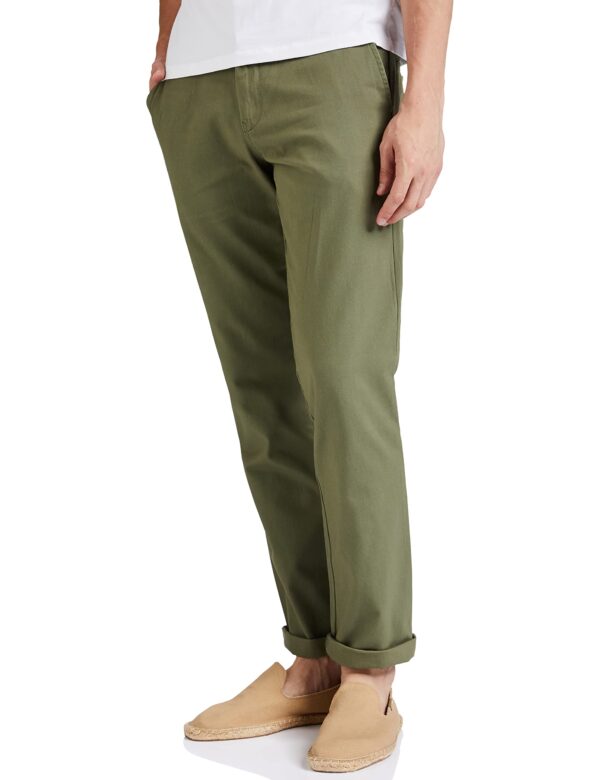 Symbol Men's Slim Fit Chinos (AW-SY-MCT-1144_Light Olive_34W x 31L) dress material - Bailly - Premium Dress Materials for Every Occasion