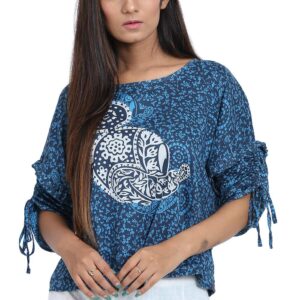 BIBA WOMEN PRINTED MIX AND MATCH(INDIE MI15017_BLUE_36) dress material - Bailly - Premium Dress Materials for Every Occasion