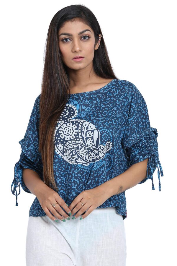 BIBA WOMEN PRINTED MIX AND MATCH(INDIE MI15017_BLUE_36) dress material - Bailly - Premium Dress Materials for Every Occasion