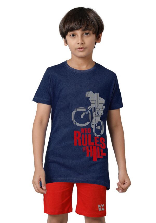 KYDA KIDS 100% Cotton Boys Clothing Set Tshirt & Shorts - Half Sleeve Tshirt & Half Pant for- Boys dress material - Bailly - Premium Dress Materials for Every Occasion
