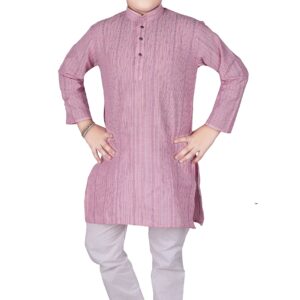 Pro-Ethic Style Developer Cotton Kids Kurta Pyjama For Boys | Kurta Paijama Set, (S-145) (Pink, 7-8 Years) dress material - Bailly - Premium Dress Materials for Every Occasion