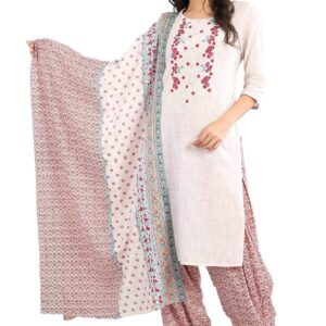 Aurelia Women's Dupatta (19FEA80002-500533_Pink_Fs) dress material - Bailly - Premium Dress Materials for Every Occasion