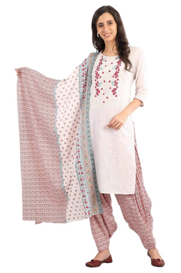 Aurelia Women's Dupatta (19FEA80002-500533_Pink_Fs) dress material - Bailly - Premium Dress Materials for Every Occasion