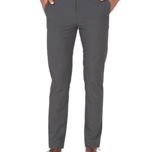 The Pant Project Luxury PV Lycra Stretchable Dark Grey Formal Pants for Men | Stylish Slim Fit Men's Wear Trousers for Office or Party | Mens Fashion Dress Trouser Pant | Rise Style: Mid Rise 34 dress material - Bailly - Premium Dress Materials for Every Occasion