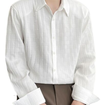 Leriya Fashion Men's Regular Fit Shirt (LF-MS-6160_White dress material - Bailly - Premium Dress Materials for Every Occasion