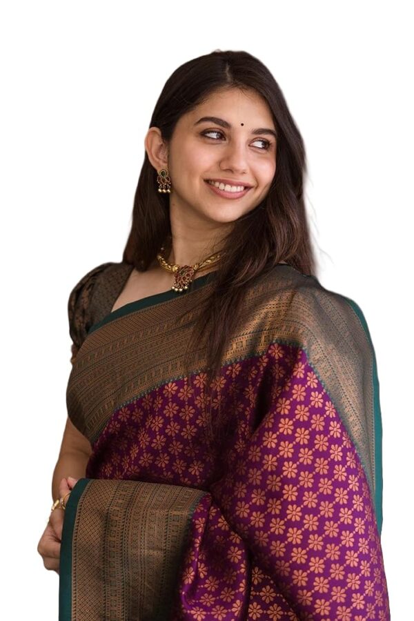 Avantika Fashion Women's Kanjivaram Soft Silk Banarasi Sarees With Blouse Piece, Green dress material - Bailly - Premium Dress Materials for Every Occasion