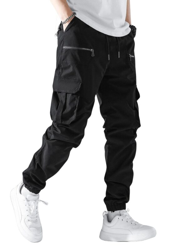 Lymio Men Cargo Pants Cotton || Cargos for Men || Cargo Pants (Cargo-35-Black-2XL) dress material - Bailly - Premium Dress Materials for Every Occasion