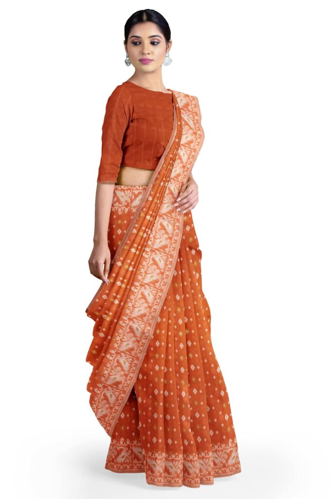 Jamdani cotton silk saree