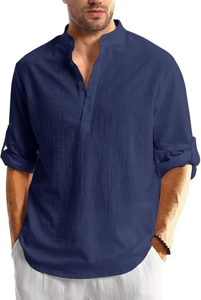 Men's navy blue shirt