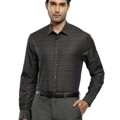 Tommy Hilfiger Mens Green Color Shirt (44) dress material - Bailly - Premium Dress Materials for Every Occasion