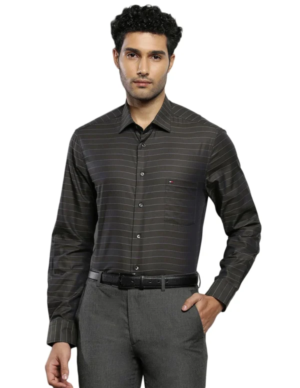 Tommy Hilfiger Mens Green Color Shirt (44) dress material - Bailly - Premium Dress Materials for Every Occasion