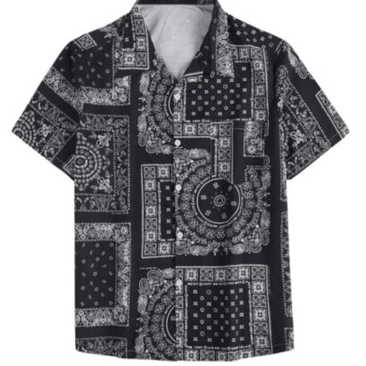 DHRUVI TRENDZ Mens Rayon Men's Casual Shirt Regular Fit Western (DT-MS-6098_Black_XL) dress material - Bailly - Premium Dress Materials for Every Occasion