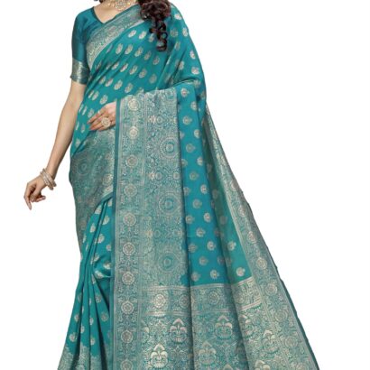 Shasmi Women's Banarasi Saree Pure Kanjivaram Silk Saree Soft new ladies 2025 Design Wear Pattu Sarees Latest Party Sari collections With Blouse Piece for Wedding sadi (PARI-216 RAMA) dress material - Bailly - Premium Dress Materials for Every Occasion